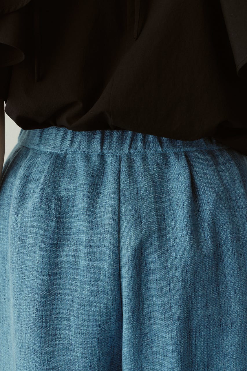 ［予約］Tweed butcher tuck pants L/BLU 36