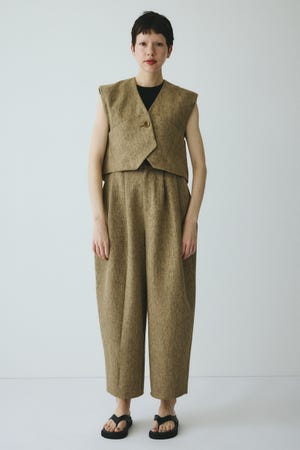 ［予約］Tweed butcher tuck pants