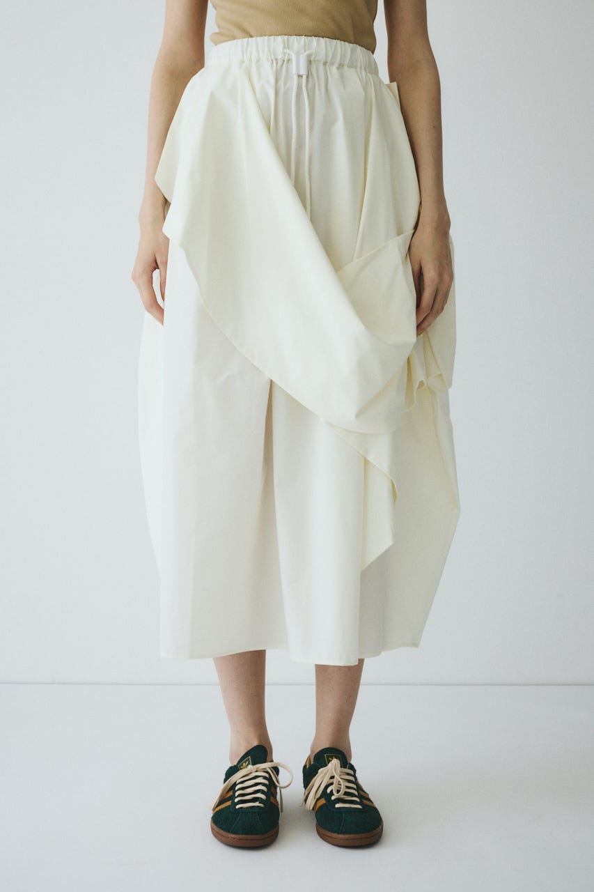 ［予約］Deformation cocoon skirt WHT FREE