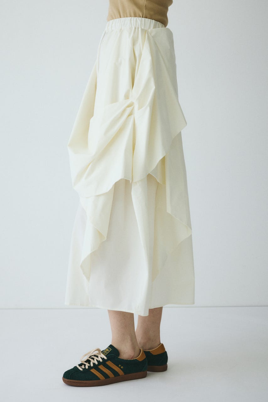 ［予約］Deformation cocoon skirt WHT FREE