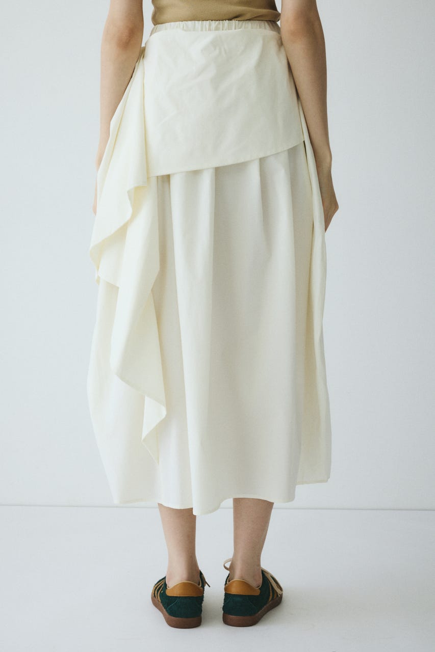 ［予約］Deformation cocoon skirt WHT FREE