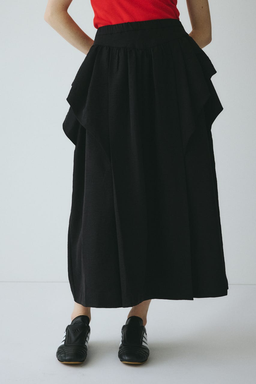 ［予約］Volume gather skirt BLK FREE