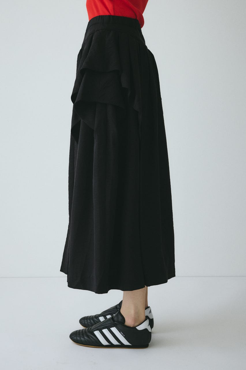 ［予約］Volume gather skirt BLK FREE
