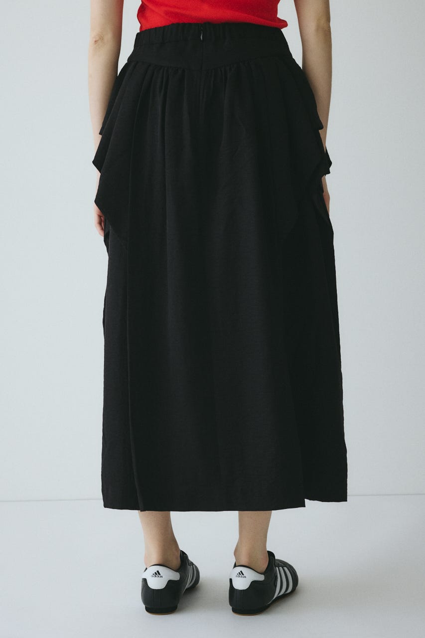 ［予約］Volume gather skirt BLK FREE