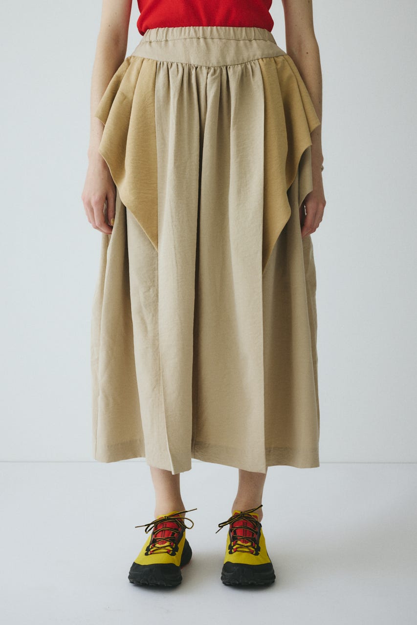 ［予約］Volume gather skirt 柄BEG FREE