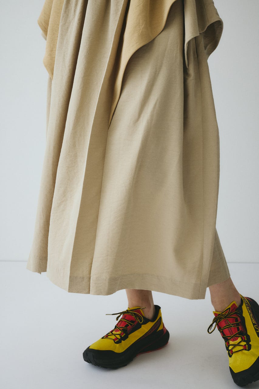 ［予約］Volume gather skirt 柄BEG FREE