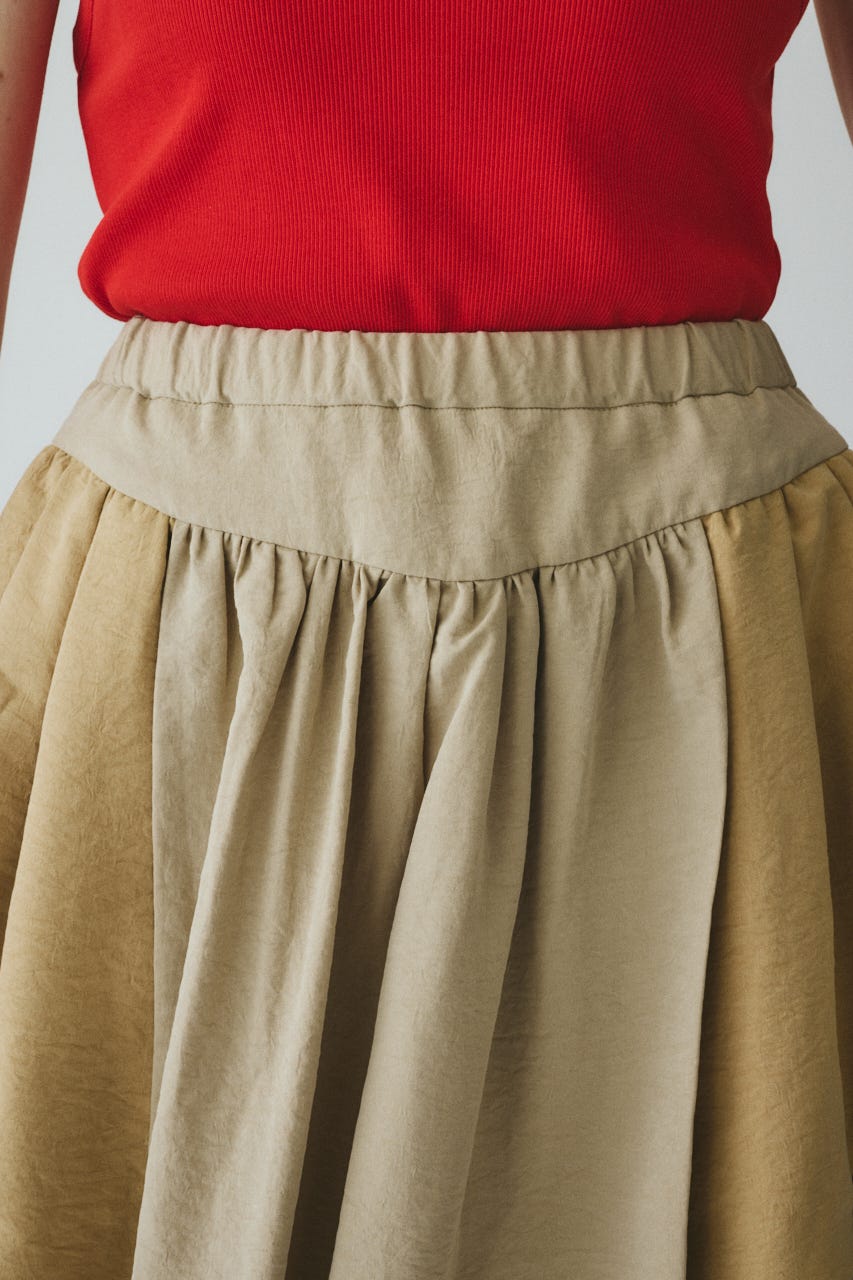 ［予約］Volume gather skirt 柄BEG FREE