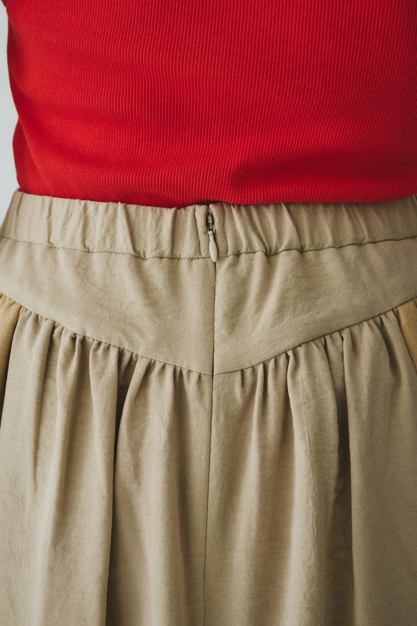 ［予約］Volume gather skirt 柄BEG FREE