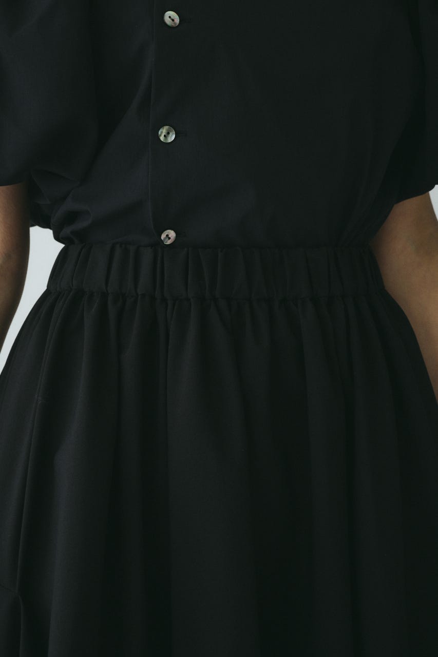 CLO Many tuck volume skirt BLK 38