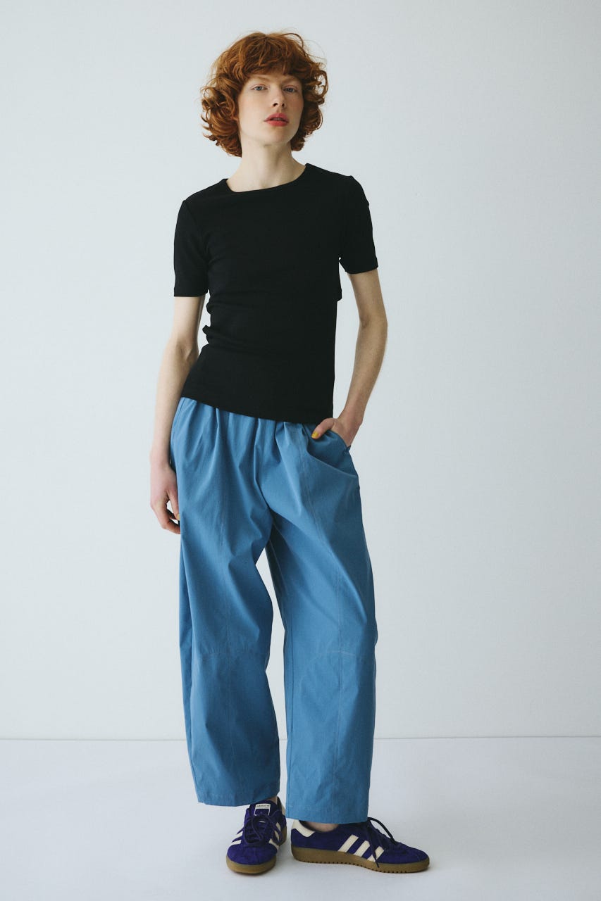 ［予約］Switching cocoon pants BLU 36