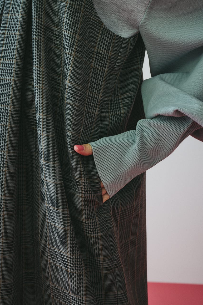 ［予約］Flare tuck all in one 柄GRY 36