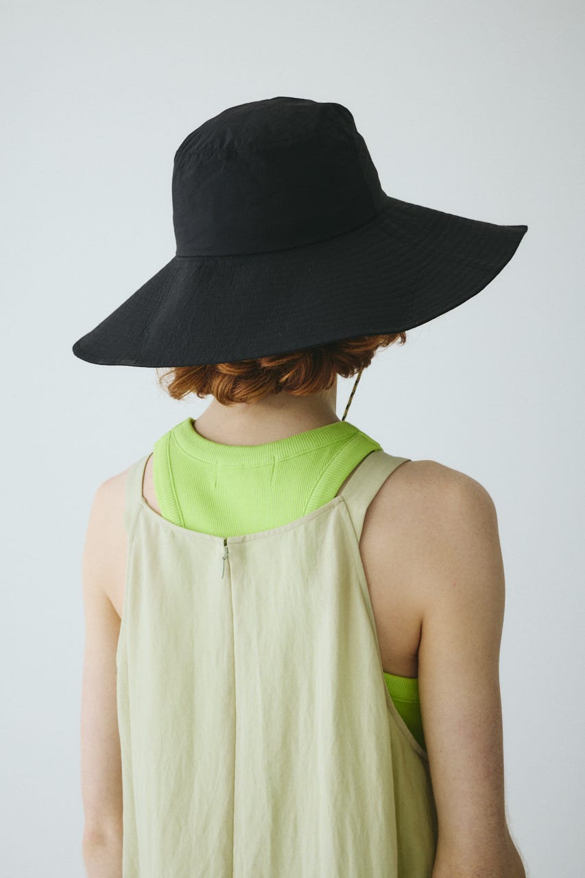 ［予約］Square brim hat BLK FREE