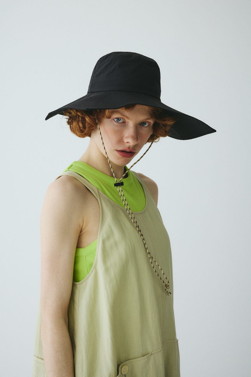 ［予約］Square brim hat BLK FREE