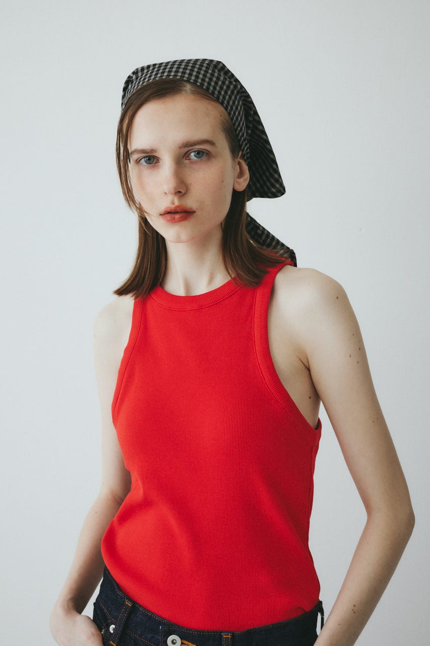 ［予約］Checked headscarf 柄BLK FREE