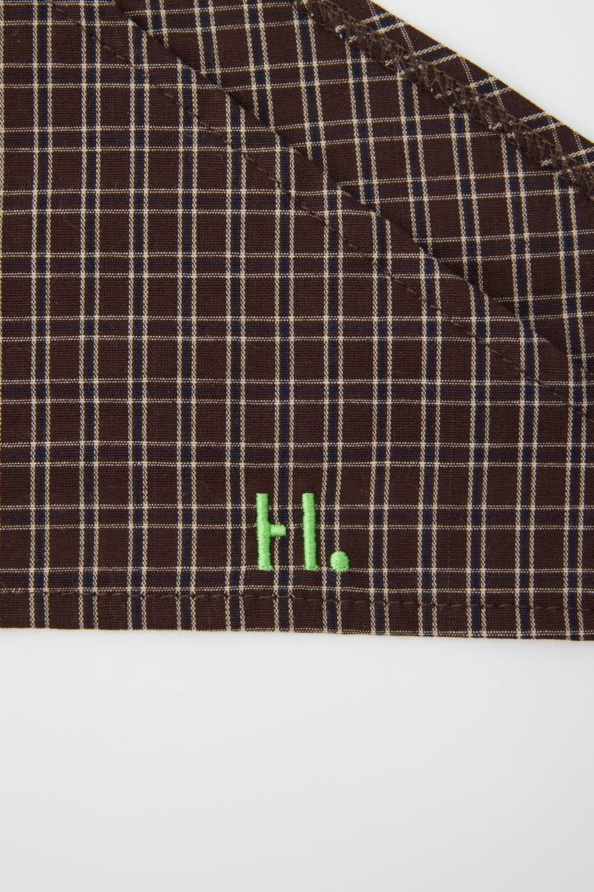 ［予約］Checked headscarf 柄BRN FREE