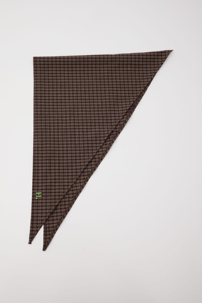 ［予約］Checked headscarf 柄BRN FREE