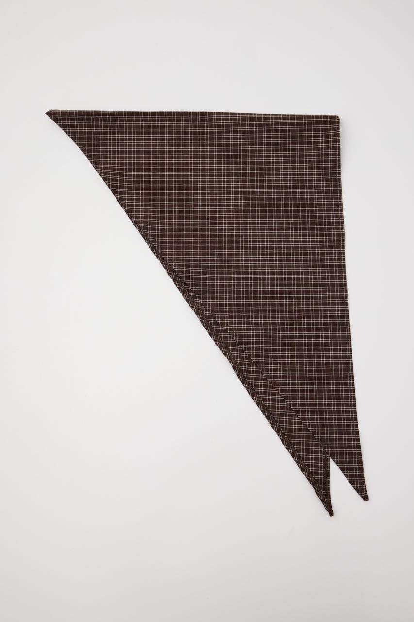 ［予約］Checked headscarf 柄BRN FREE