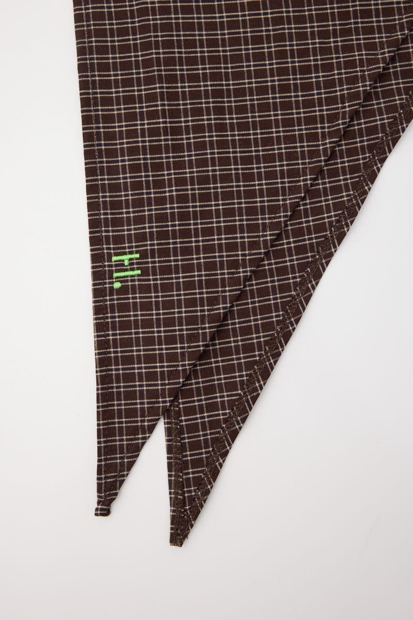 ［予約］Checked headscarf 柄BRN FREE