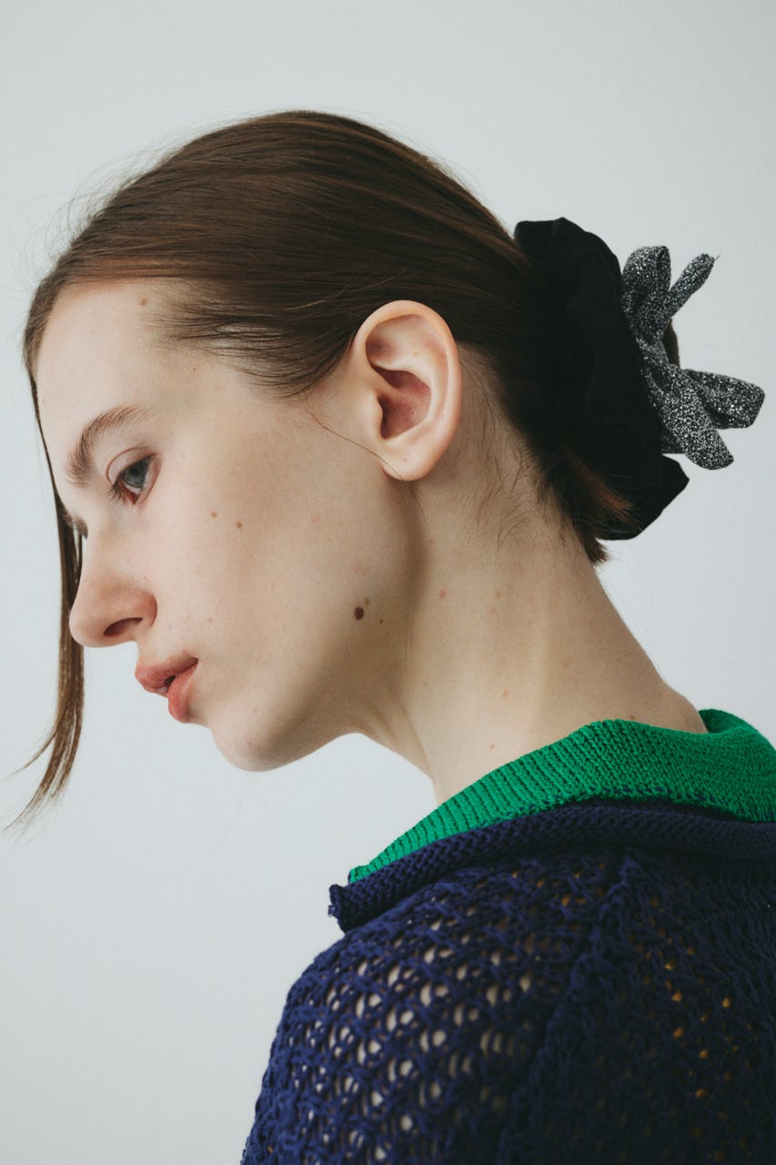 ［予約］Ribbon set scrunchie BLK FREE