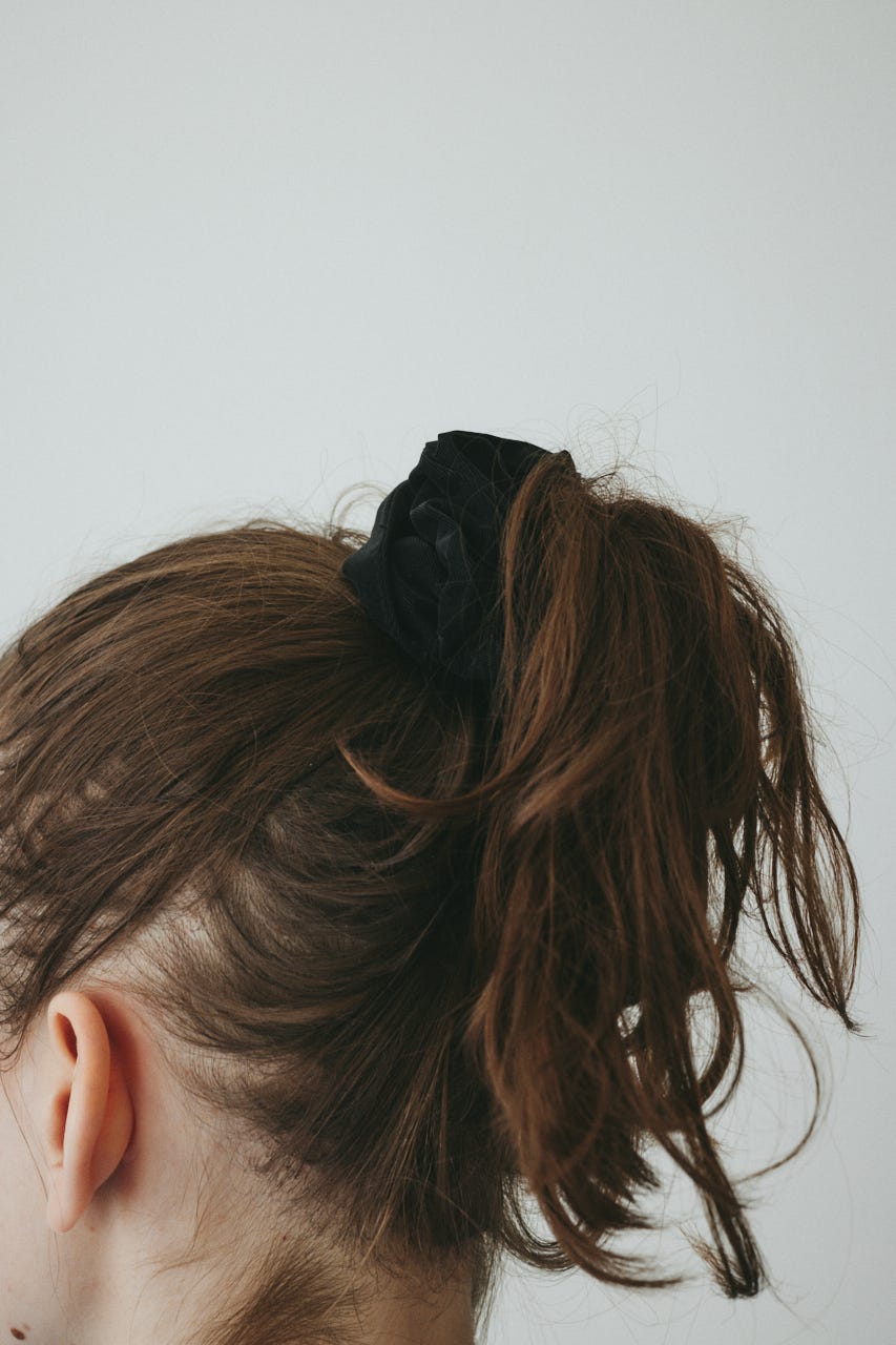 ［予約］Ribbon set scrunchie BLK FREE