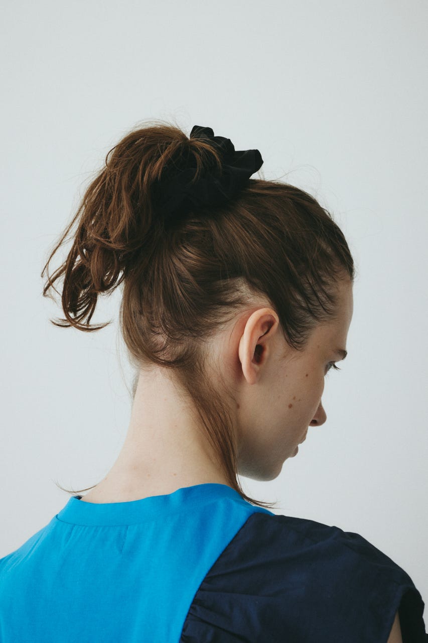 ［予約］Ribbon set scrunchie BLK FREE