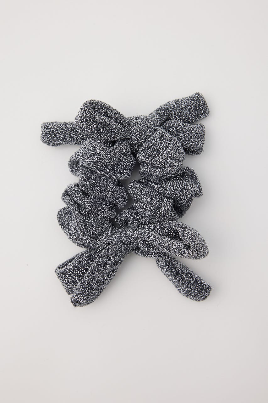 ［予約］Ribbon set scrunchie BLK FREE