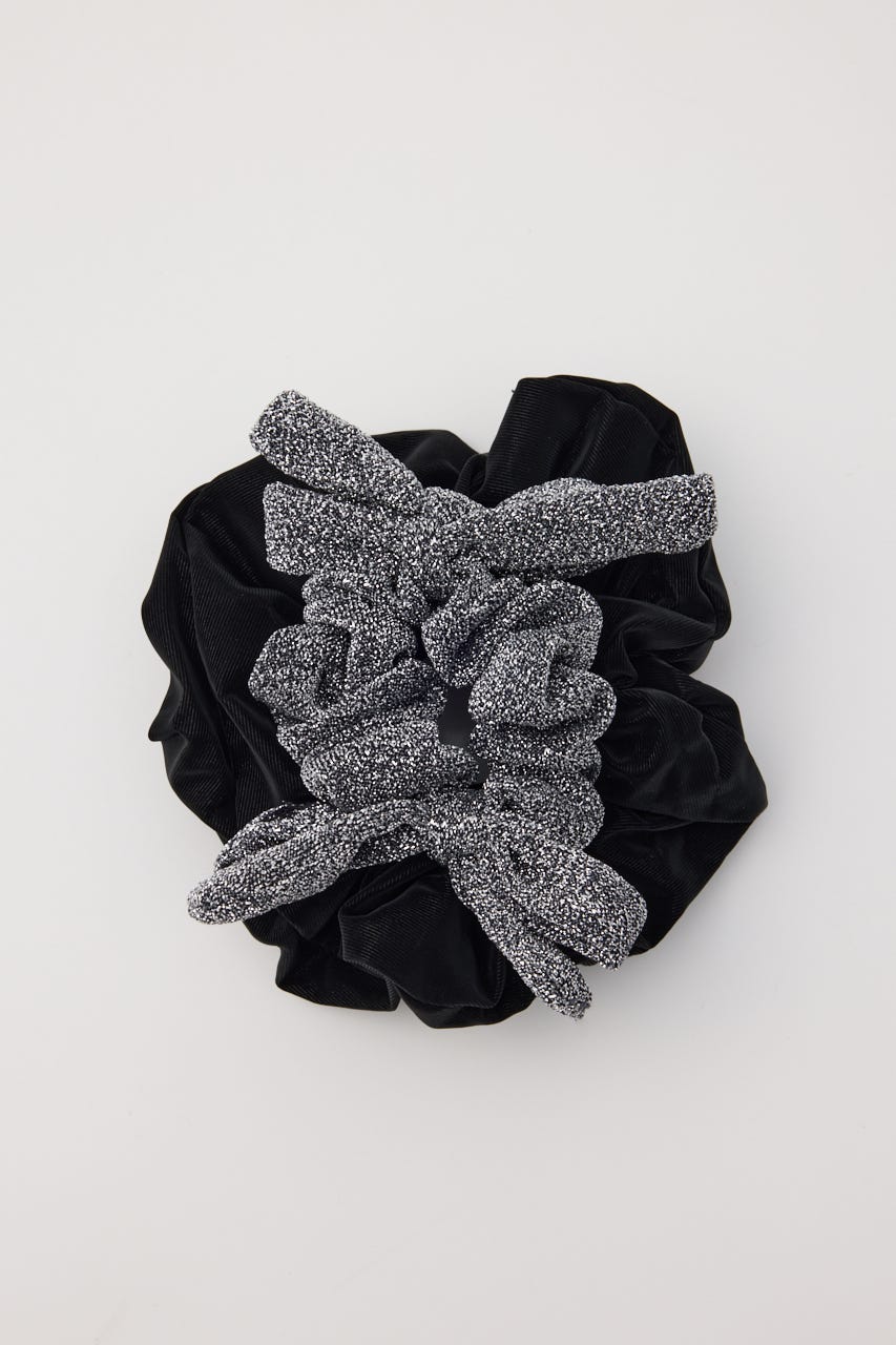［予約］Ribbon set scrunchie BLK FREE