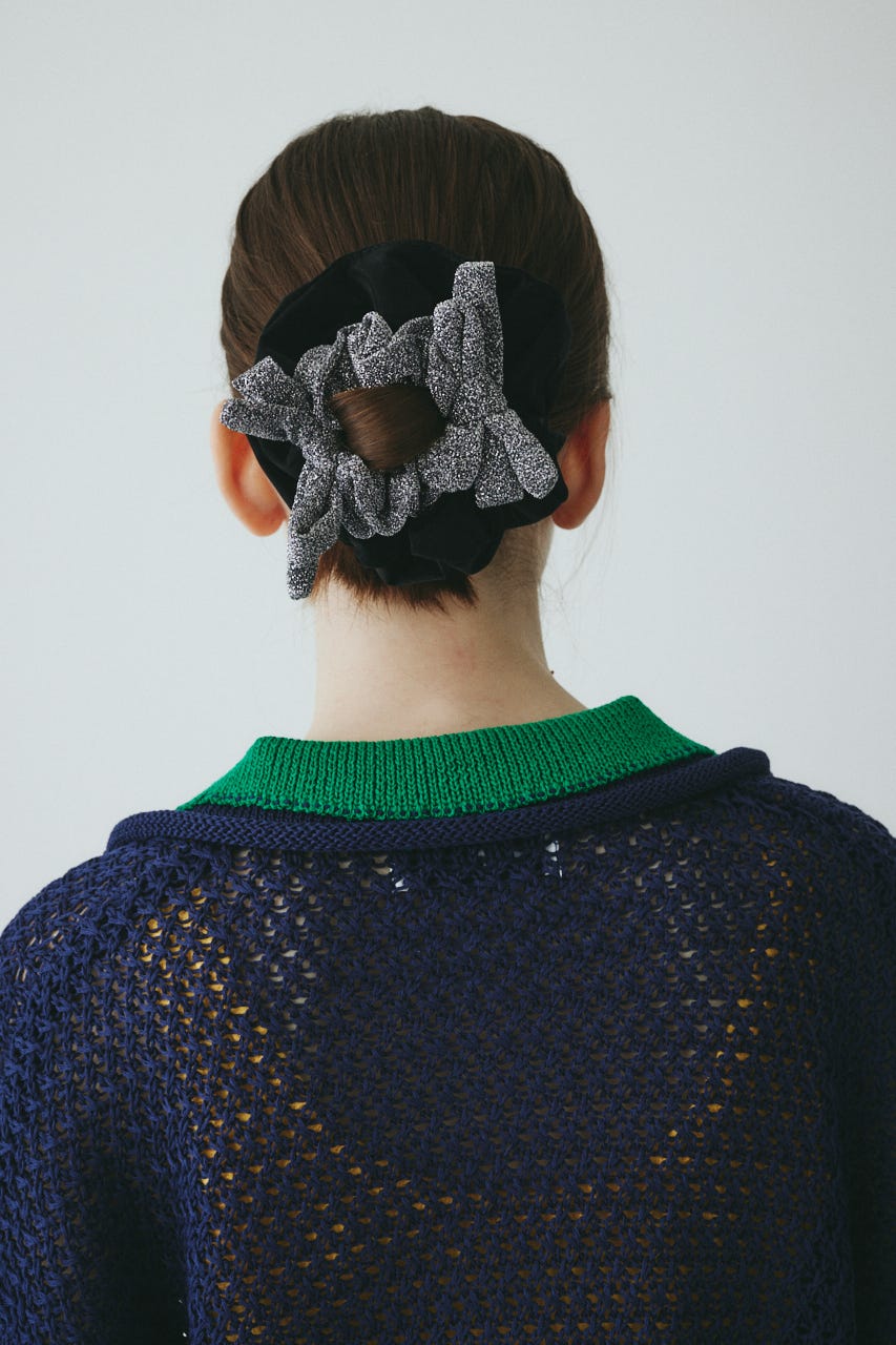 ［予約］Ribbon set scrunchie BLK FREE