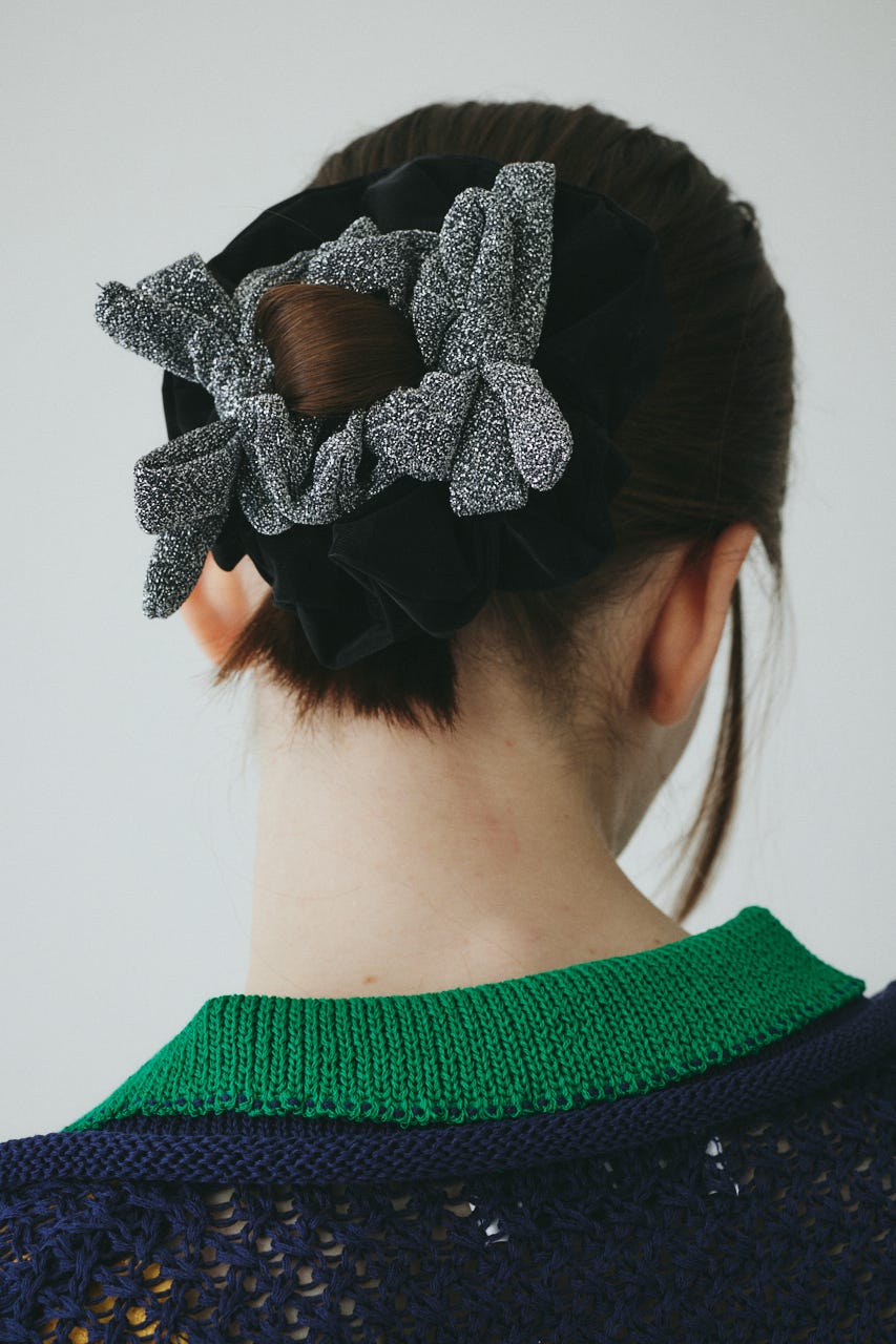 ［予約］Ribbon set scrunchie BLK FREE