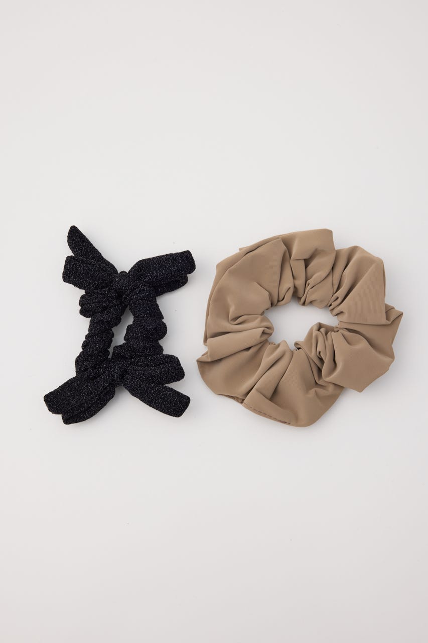 ［予約］Ribbon set scrunchie BRN FREE