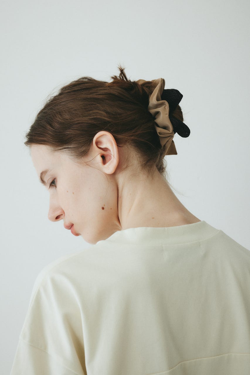 ［予約］Ribbon set scrunchie BRN FREE