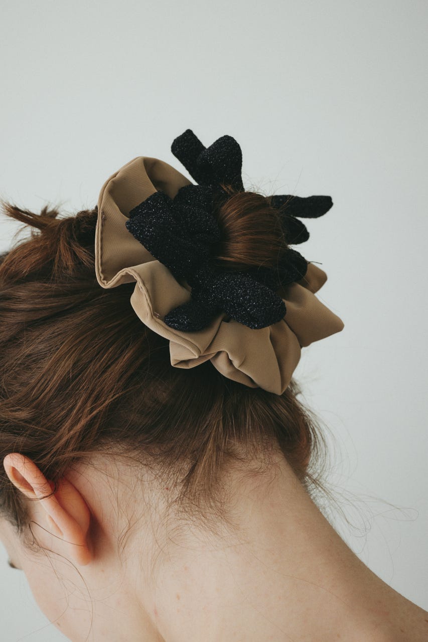 ［予約］Ribbon set scrunchie BRN FREE