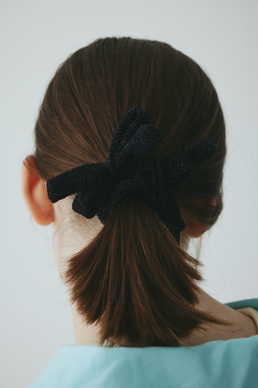 ［予約］Ribbon set scrunchie BRN FREE