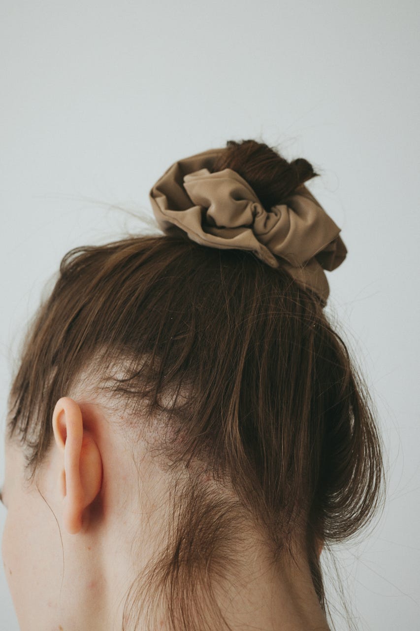 ［予約］Ribbon set scrunchie BRN FREE