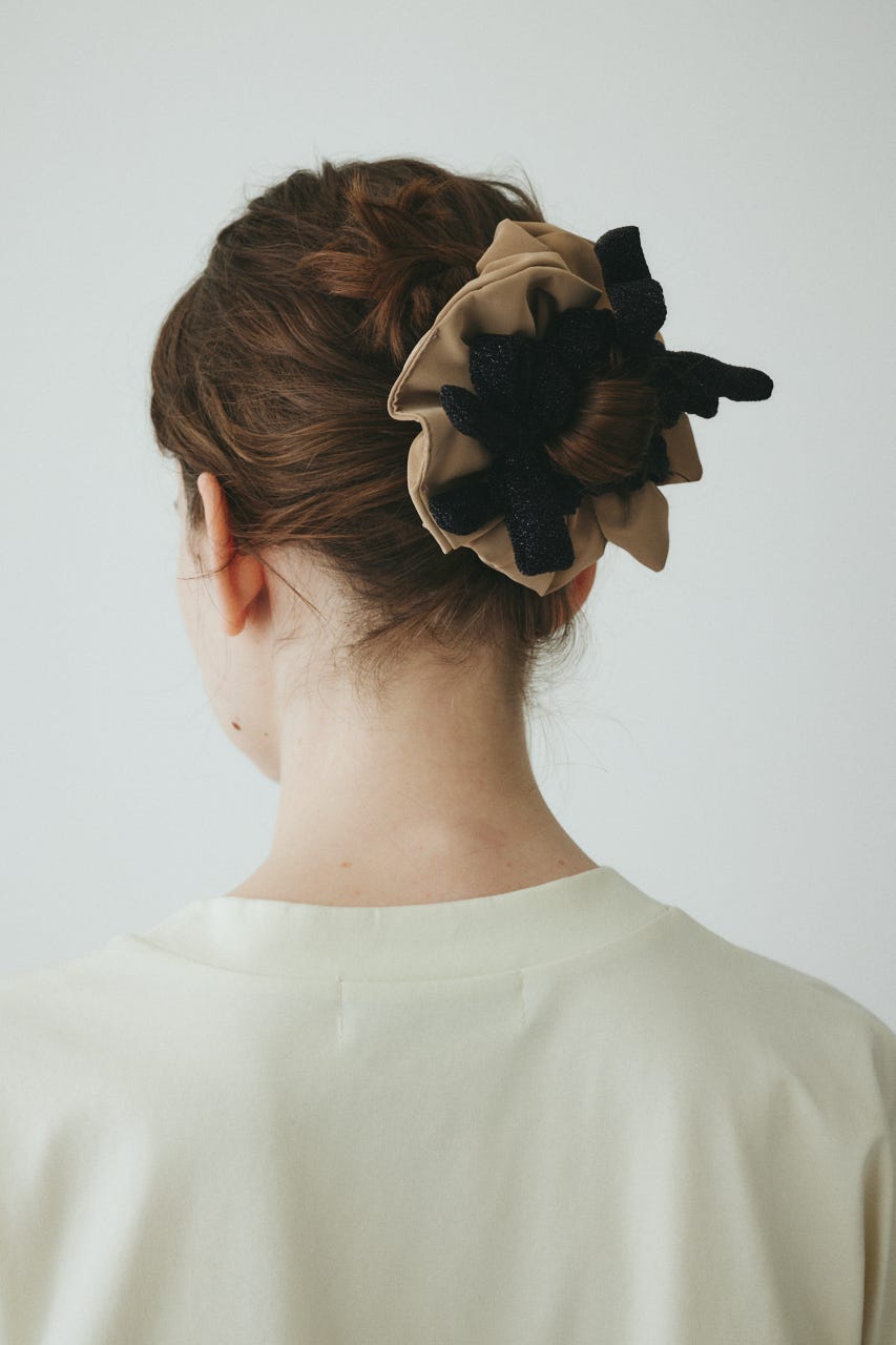 ［予約］Ribbon set scrunchie BRN FREE