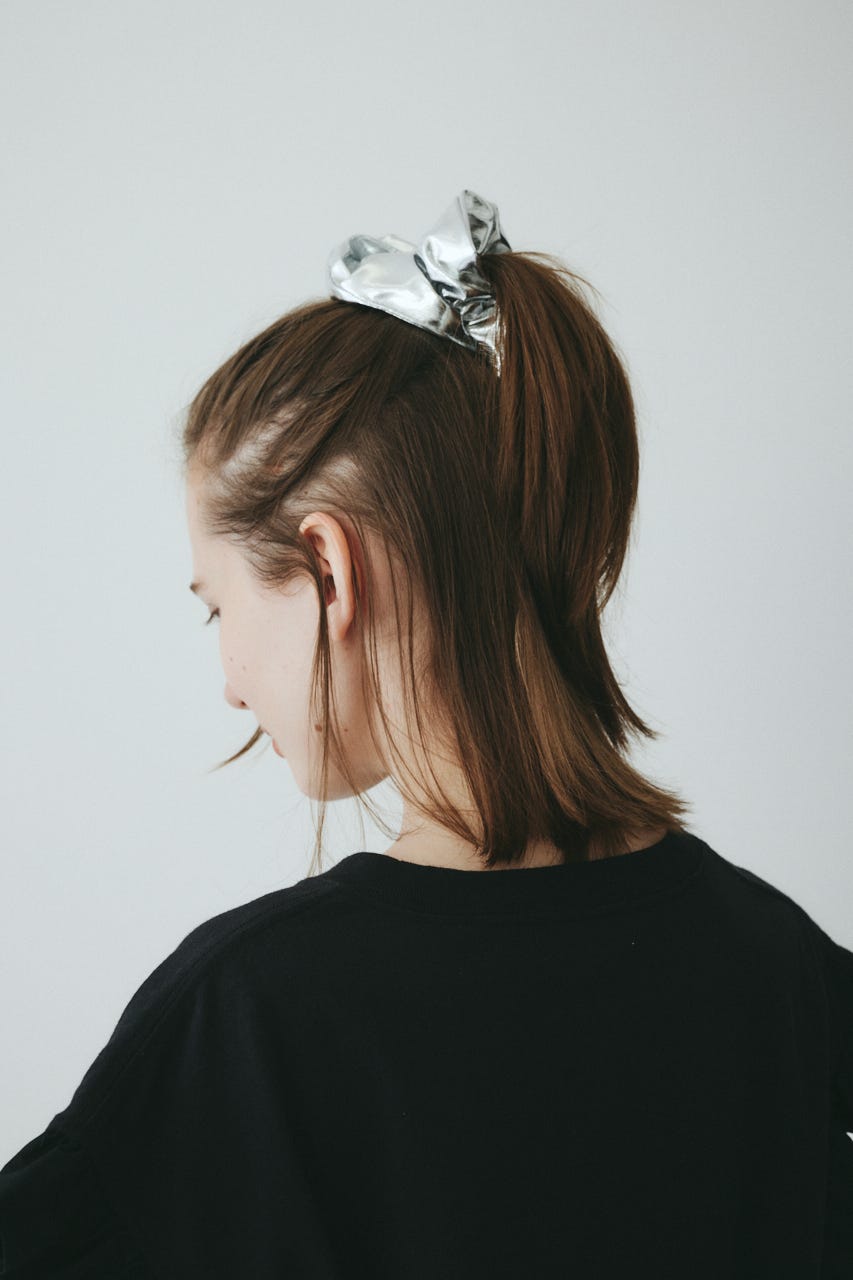 ［予約］Ribbon set scrunchie SLV FREE