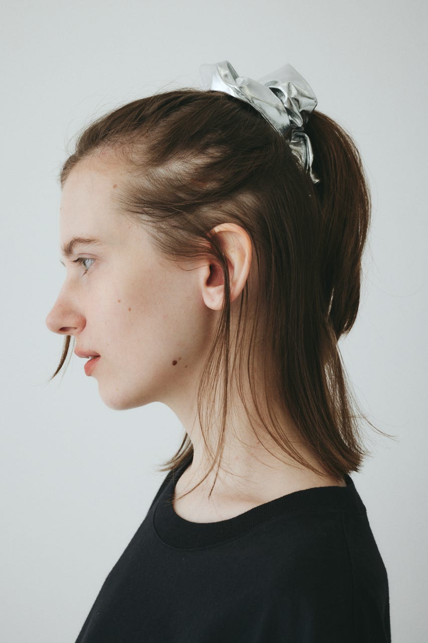 ［予約］Ribbon set scrunchie SLV FREE