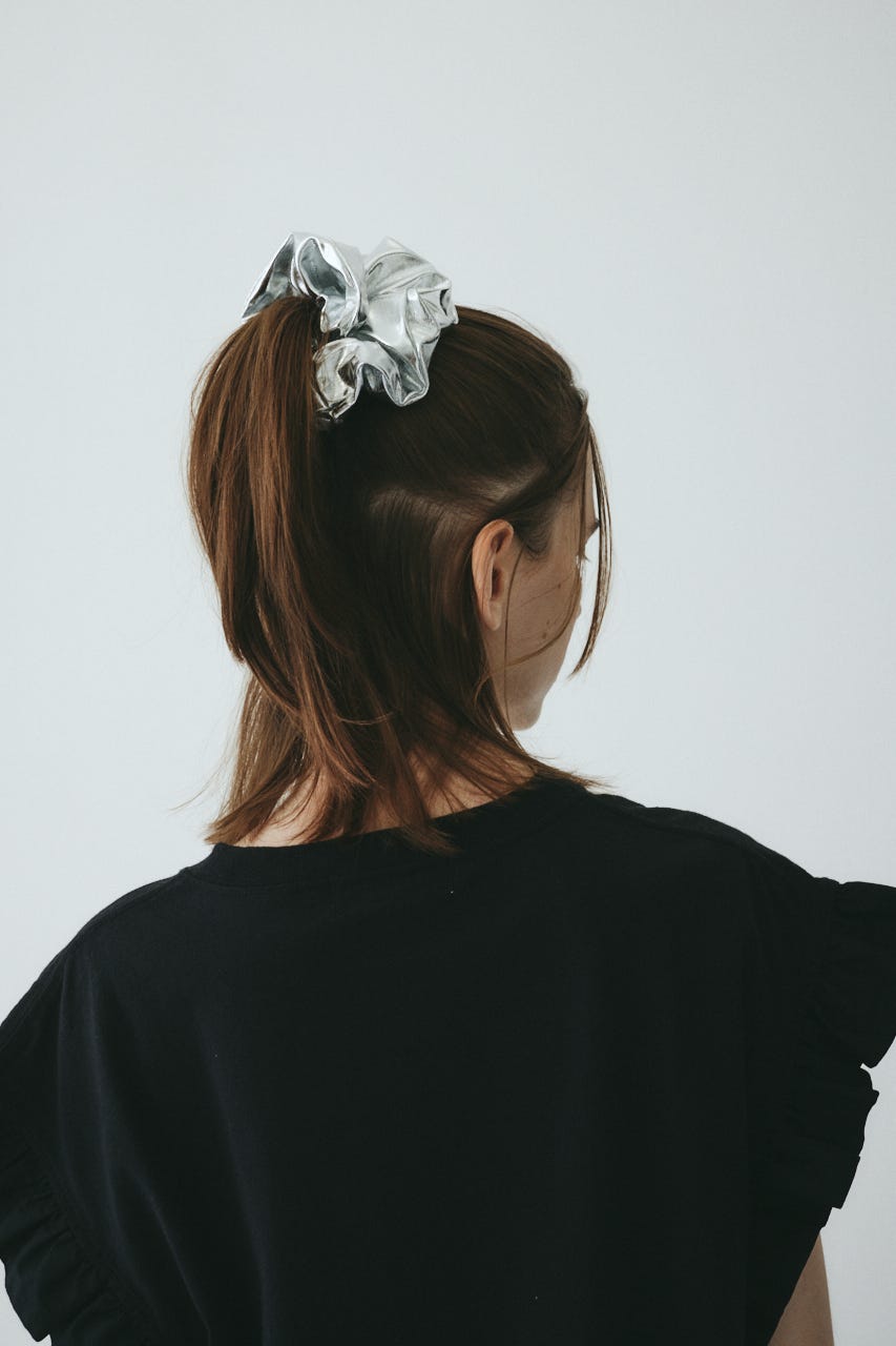 ［予約］Ribbon set scrunchie SLV FREE