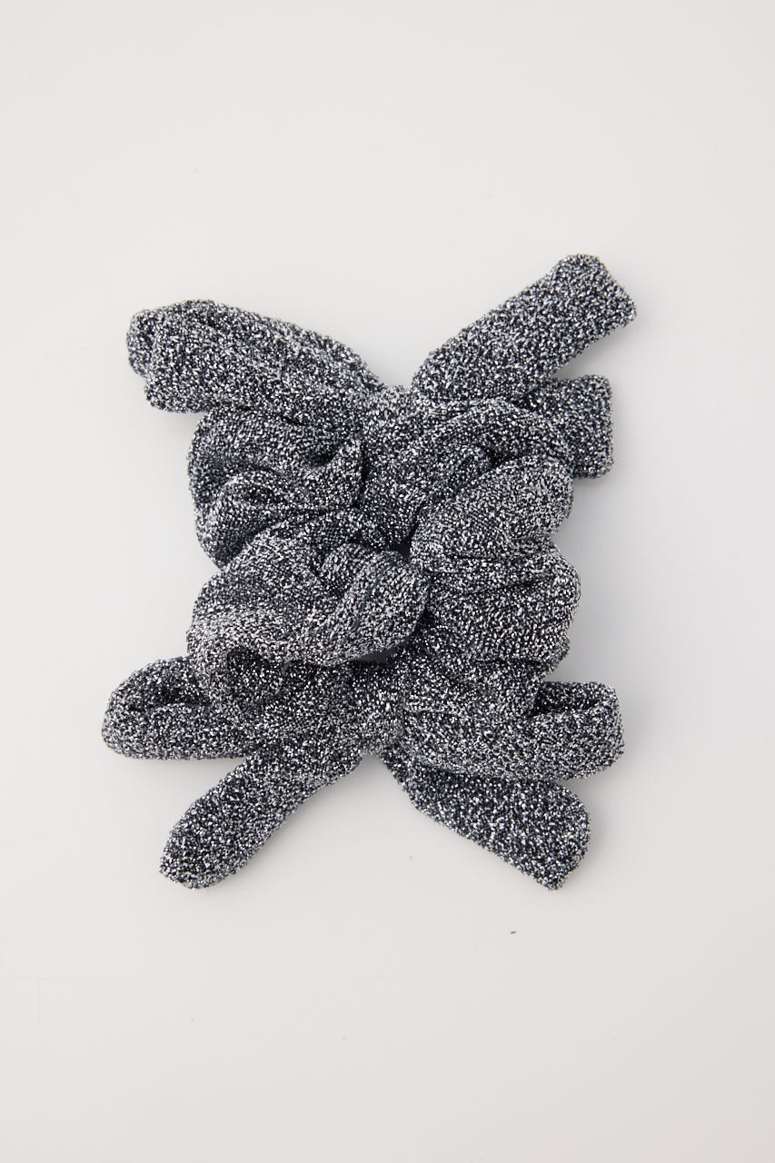 ［予約］Ribbon set scrunchie SLV FREE