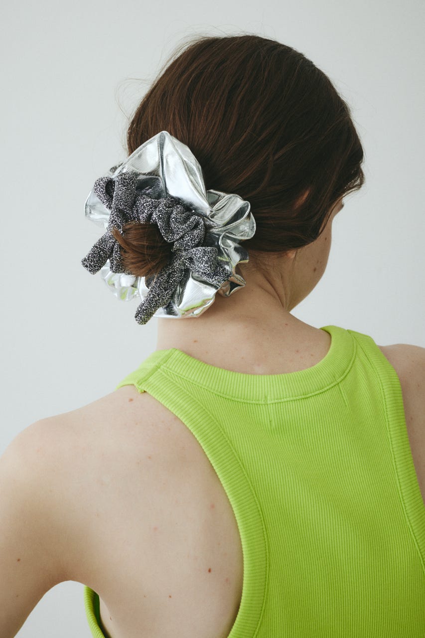 ［予約］Ribbon set scrunchie SLV FREE