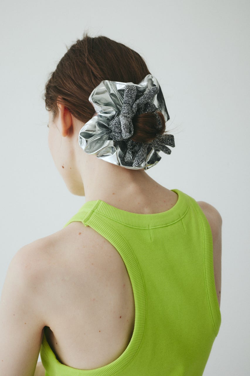 ［予約］Ribbon set scrunchie SLV FREE
