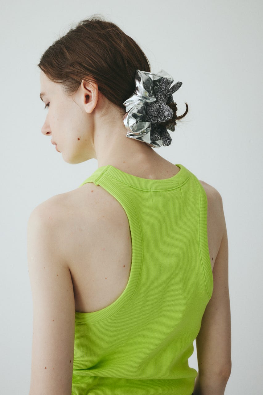 ［予約］Ribbon set scrunchie SLV FREE
