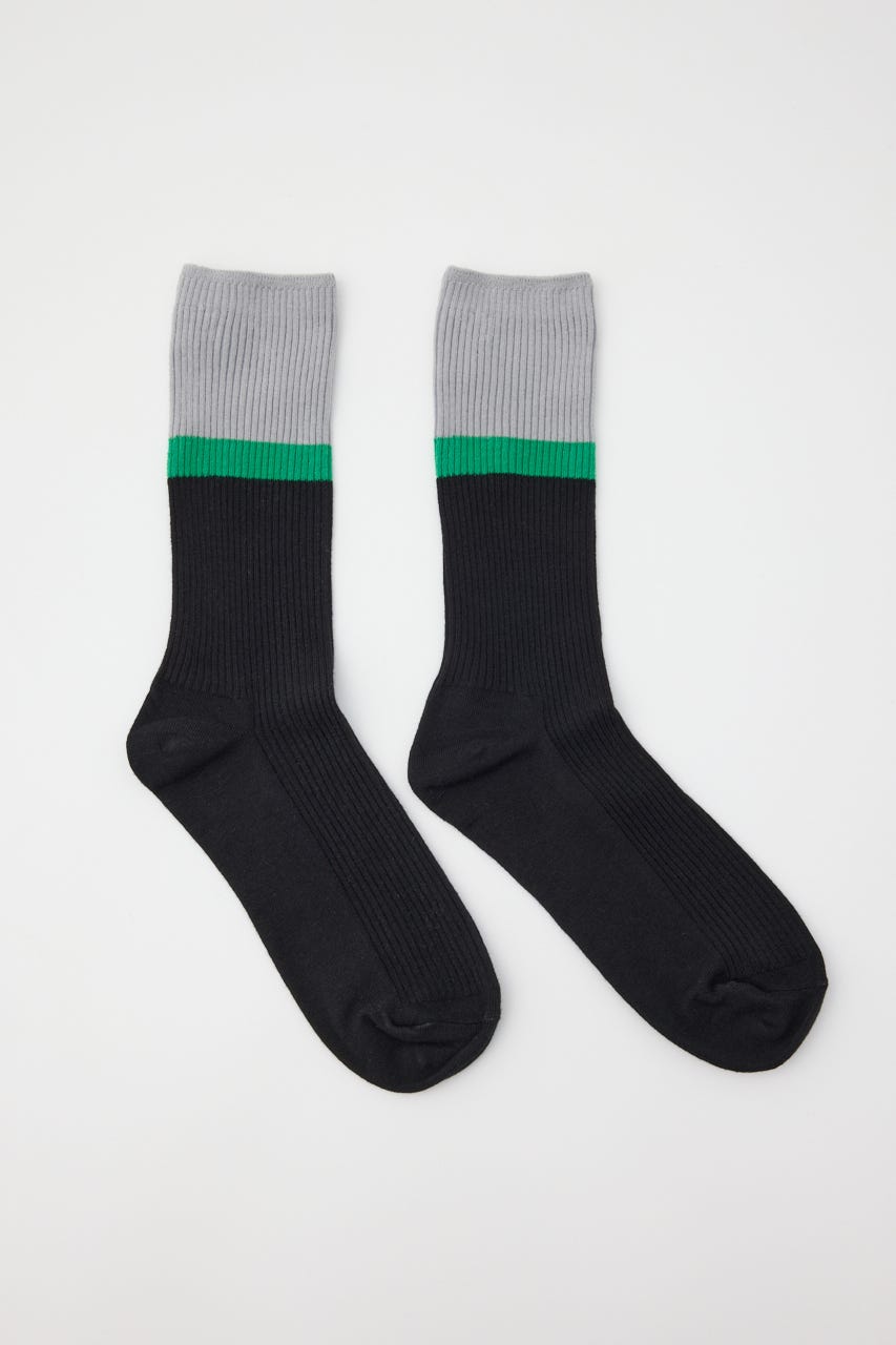 Color block socks BLK FREE