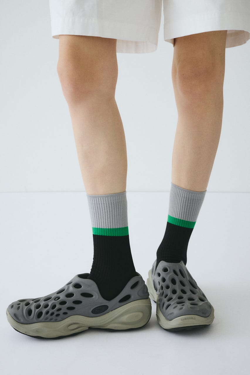 Color block socks BLK FREE