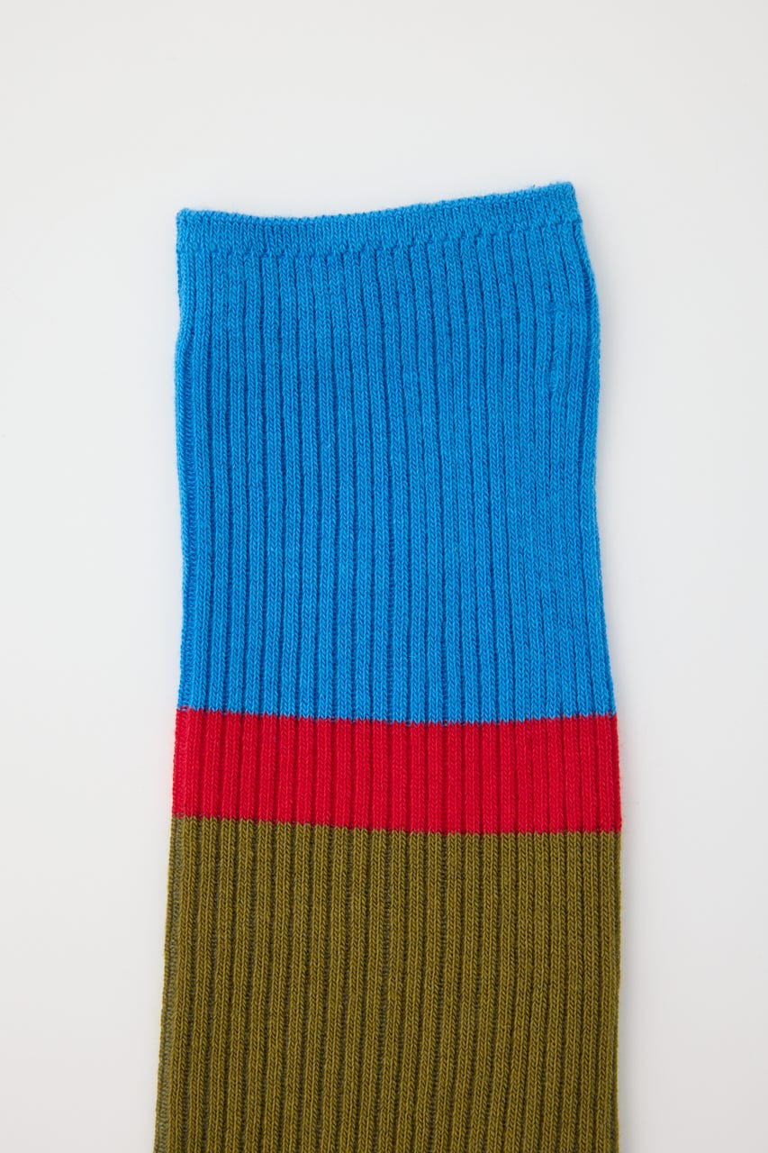 Color block socks KHA FREE
