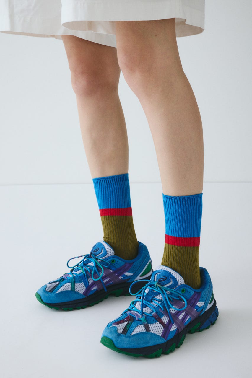 Color block socks KHA FREE