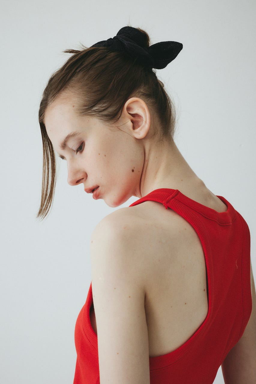 ［予約］Lame square scrunchie BLK FREE