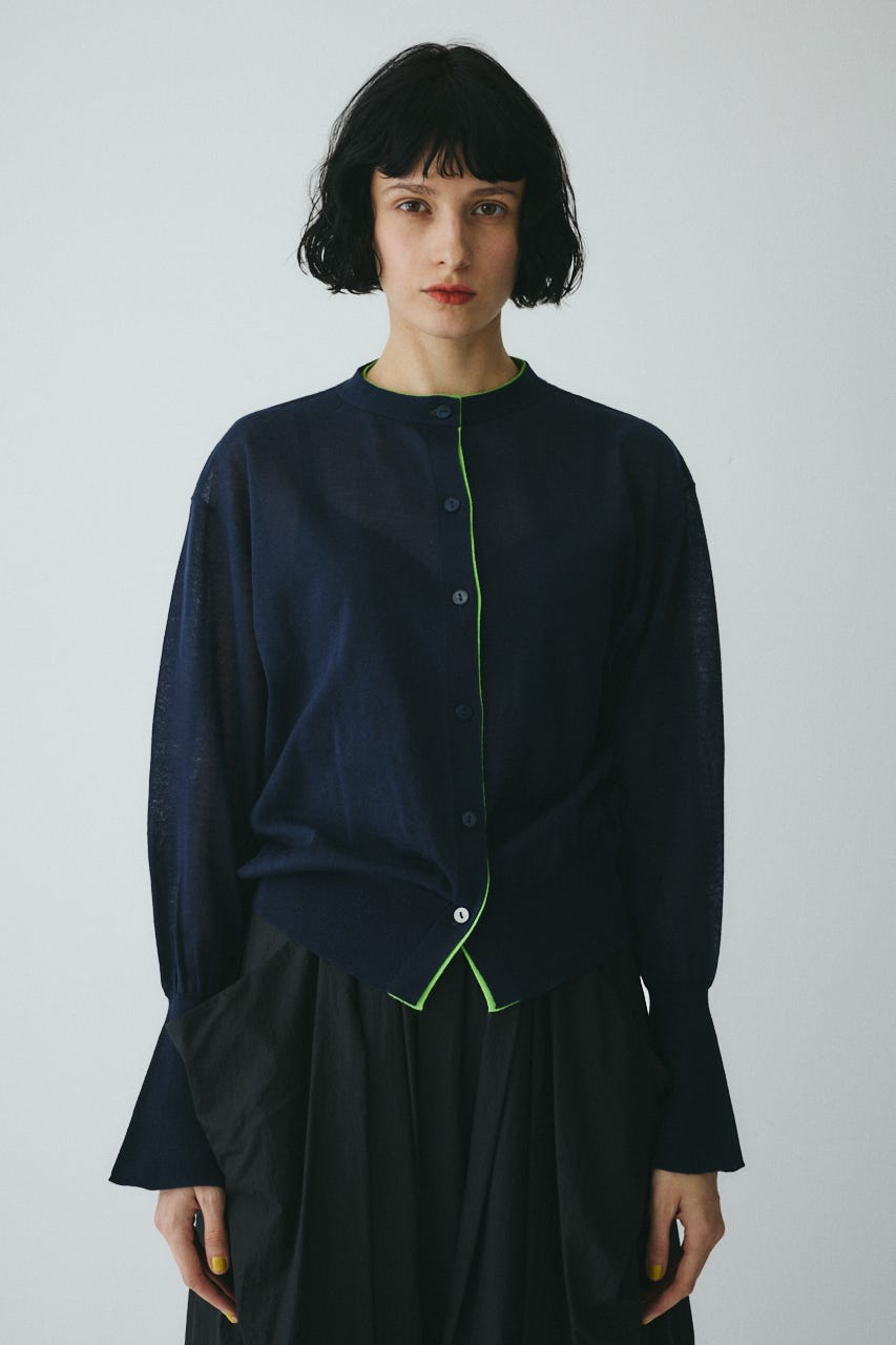 ［予約］Double end cardigan NVY FREE
