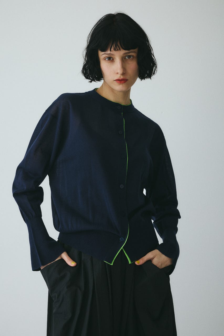 ［予約］Double end cardigan NVY FREE