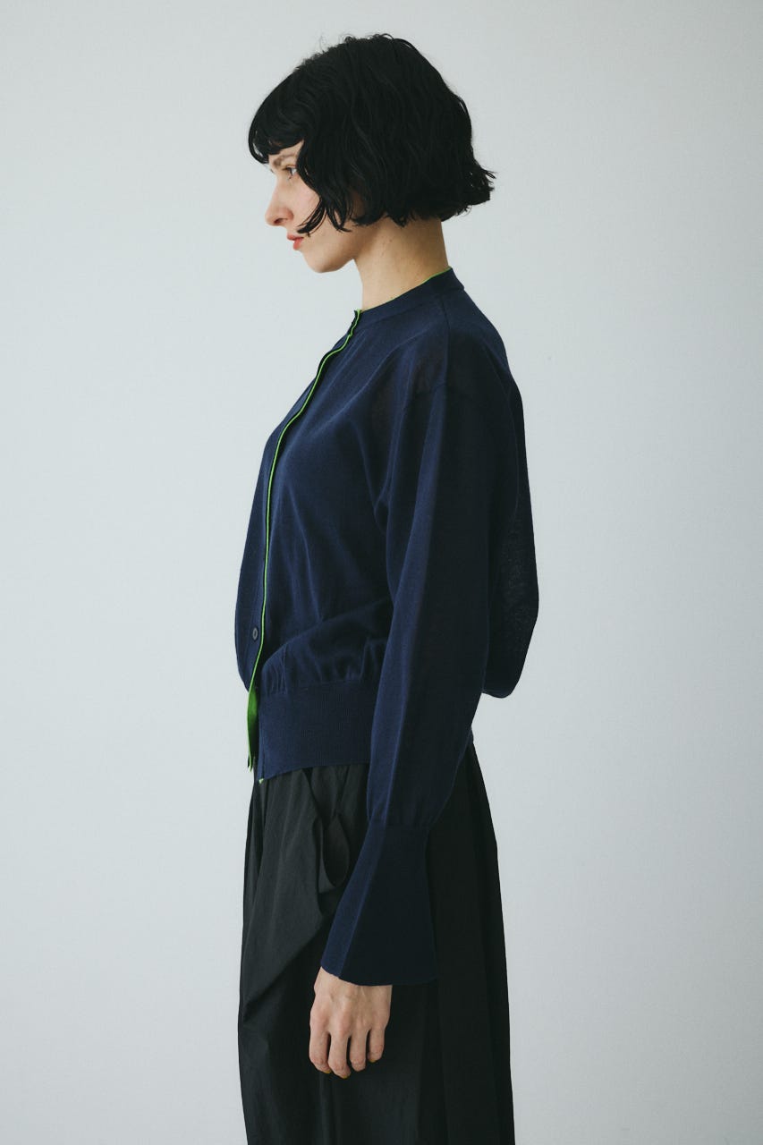 ［予約］Double end cardigan NVY FREE